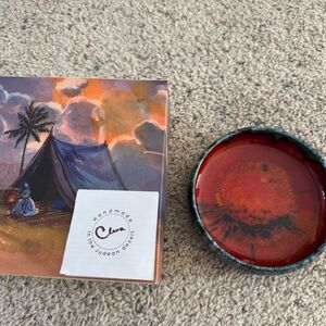 Lev Haolam Artist Vibrant Red and Black Artistic Bowl